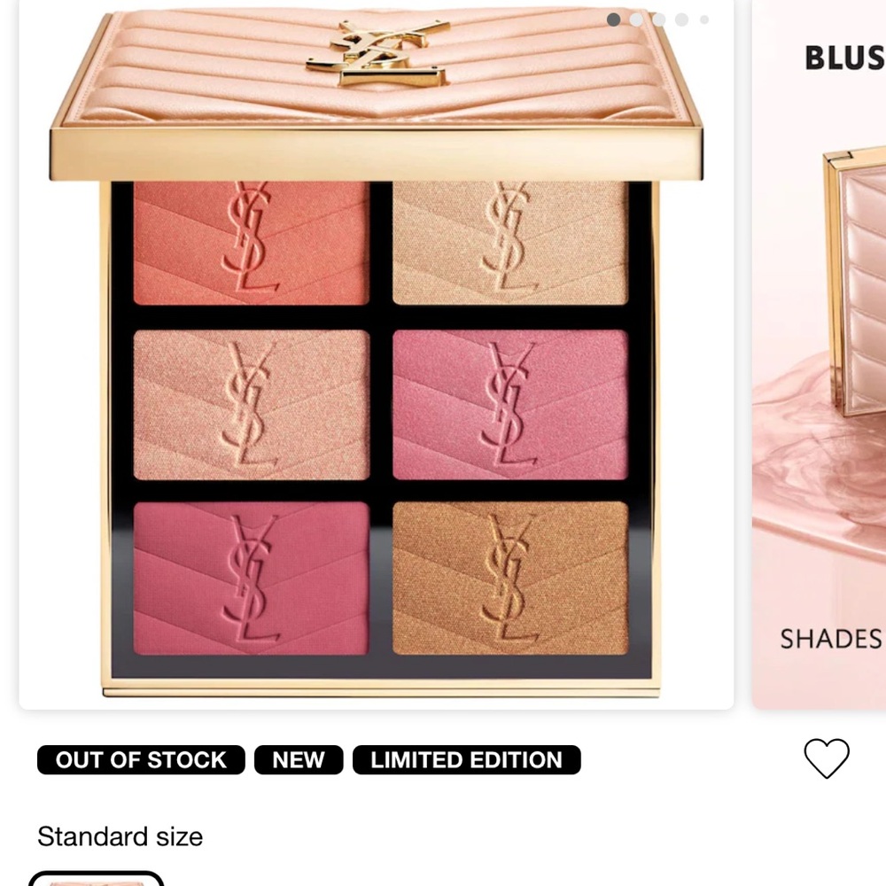 Yves Saint Laurent Blush Palette - Pink and Gold Hues